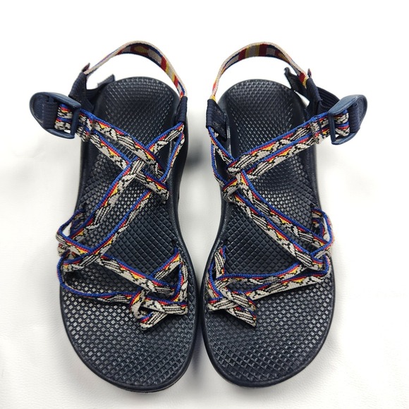 Chaco ZX/2 Yampa Sandals Sport J104390 Colorado Print Navy Blue Womens Size 8 - Picture 1 of 8